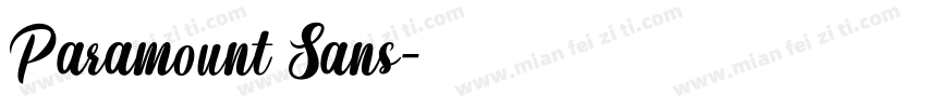 Paramount Sans字体转换